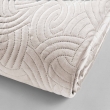 Couvre-lit 240x260 cm + 2 housses de coussin 60x60 cm – Velours uni matelassé SOLANGE Naturel, image n° 2