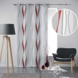 Rideau &agrave; &oelig;illets 140 x 260 cm &ndash; Polyester imprim&eacute; Ondulys Rouge, image n° 2