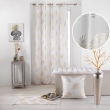 Rideau &agrave; &OElig;illets 140 x 260 cm &ndash; Polyester Imprim&eacute; M&eacute;tallis&eacute; &ndash; Sunny Gold, image n° 2