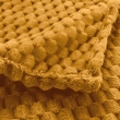 Plaid 125 x 150 cm – Flanelle Relief Unie Mini Frosty Ocre, image n° 3