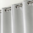 Rideau Occultant Grande Hauteur 135 x 280 cm &ndash; Uni perle  &ndash; &Agrave; &OElig;illets, image n° 2