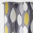 Rideau à œillets – 140 x 240 cm – Coton imprimé Leafy Jaune, image n° 3