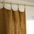 Rideau Ajustable + 8 Anneaux Pince &ndash; Lin Lav&eacute; Fran&ccedil;ais Luxe Soline &ndash; 140 x 270 cm &ndash; Caramel, image n° 2
