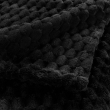 Plaid 125 x 150 cm &ndash; Flanelle Relief Unie Mini Frosty Noir, image n° 3