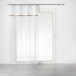 Voilage à anneaux 140 x 240 cm – Polycoton sablé + jute Leana Blanc, image n° 1