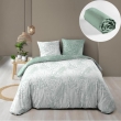 Parure de Lit 240 x 220 cm –  Réversible + Drap Housse Coton 57 fils Cassia Sauge, image n° 1