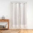 Paire de panneaux droits &agrave; &oelig;illets bois 2 x 70 x 200 cm &ndash; Voile tiss&eacute; Minalisa Beige, image n° 4