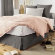 Cache-sommier 140 x 190 cm Double Gaze de Coton GA&Iuml;A Anthracite &ndash; Qualit&eacute; Haut de Gamme, image n° 5