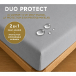 Drap housse 2 en 1 imperm&eacute;able 140 x 190 cm &ndash; Coton 57 fils &ndash; DUO PROTECT Nuage, image n° 2