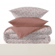 Pack complet housse de couette r&eacute;versible 140 x 200 cm &ndash; Drap housse 90 x 190 cm &ndash; 100% coton &ndash; LOUISON Abricot, image n° 5