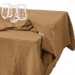 Nappe rectangle 150 x 250 cm + 6 serviettes de table &ndash; Double gaze de coton GA&Iuml;A Camel, image n° 7