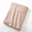 Nappe 150 x 250 cm Double Gaze de Coton Ray&eacute;e Abricot &ndash; LIVIA, image n° 2