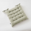 Assise Matelass&eacute;e 40 x 40 cm &ndash; Gaze de Coton &ndash; Vert d&rsquo;Eau &ndash; Matelassage 16 Points, image n° 2