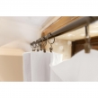 Rideau Ajustable Double Gaze de Coton 140 x 300 cm avec 8 Anneaux Pince GA&Iuml;A Blanc &ndash; Hauteur Modulable, image n° 4