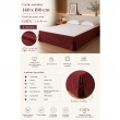 Cache-sommier 140 x 190 cm Double Gaze de Coton GA&Iuml;A Bordeaux  &ndash; Qualit&eacute; Haut de Gamme, image n° 2