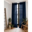Lot de 2 Rideaux Gaze de Coton Minuit 140x300 cm Ajustables &ndash; 8 Anneaux Pinces Inclus &ndash; Rideaux Tamisants Haut de Gamme, image n° 1