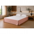 Cache-sommier 160 x 200 cm Double Gaze de Coton GA&Iuml;A Rose p&ecirc;che &ndash; Qualit&eacute; Haut de Gamme, image n° 1