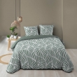 Housse de couette 240 x 220 cm imprim&eacute;e 57 fils &ndash; MORGANE Sauge &ndash; 2 taies incluses, image n° 1