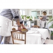 Nappe rectangle 150 x 250 cm + 6 serviettes de table &ndash; Double gaze de coton GA&Iuml;A Blanc, image n° 5