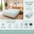 Drap Housse 140 x 190 cm Menthe &ndash; 100% Coton 57 Fils/cm&sup2; &ndash; Bonnet 30 cm, image n° 2