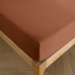 Drap Housse 140 x 190 cm Paprika &ndash; 100% Coton 57 Fils/cm&sup2; &ndash; Bonnet 30 cm, image n° 4
