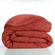 Housse de couette 2 personnes 240 x 220 cm &ndash; Coton uni 57 fils &ndash; LINA &ndash; Terracotta, image n° 3