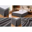 Cache-sommier 160 x 200 cm Double Gaze de Coton GA&Iuml;A Anthracite &ndash; Qualit&eacute; Haut de Gamme, image n° 3