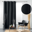Rideau &agrave; &oelig;illets &ndash; 135 x 240 cm &ndash; occultant &ndash; tiss&eacute; uni Tiss&eacute;a - Anthracite, image n° 2
