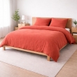 Parure de lit 260 x 240 cm Sienna Terracotta + 2 taies 63x63 cm &ndash; Double face gaze de coton & coton 57 fils, image n° 1