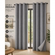 Lot de 2 Rideaux 140 x 240 cm &ndash; Blackout total & Thermique &ndash; Double polaire &ndash; Gris, image n° 6