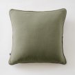 Lot de 2 coussins 45 x 45 cm gaze de coton Romarin &ndash; D&eacute;houssables zip &ndash; Passepoil, image n° 2