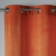 Lot de 2 Rideaux Tamisants &agrave; &OElig;illets 140 x 240 cm &ndash; Velours Doux &ndash; Velvetine Orange, image n° 3
