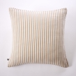 Taie d&rsquo;oreiller LIVIA 60 x 60 cm &ndash; Double gaze de coton ray&eacute;e &ndash; Ficelle, image n° 1
