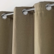 Rideau &agrave; &oelig;illets &ndash; 135 x 240 cm &ndash; occultant &ndash; tiss&eacute; uni Tiss&eacute;a - Noisette, image n° 3