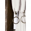 Rideau Ajustable Double Gaze de Coton 140 x 300 cm avec 8 Anneaux Pince GA&Iuml;A Blanc &ndash; Hauteur Modulable, image n° 5
