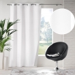 Rideau &agrave; &OElig;illets 140 x 260 cm &ndash; Polyester Uni Thermique &ndash; Icemount Gris P&acirc;le, image n° 2