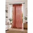 Rideau Ajustable Double Gaze de Coton 140 x 300 cm avec 8 Anneaux Pince GA&Iuml;A Terracotta &ndash; Hauteur Modulable, image n° 1
