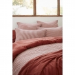 Housse de couette réversible 200 x 200 cm – Gaze de coton tissée teintée – VICKIE Terracotta, image n° 6
