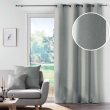 Rideau &agrave; &oelig;illets &ndash; 140 x 260 cm &ndash; chambray uni Solena &ndash; Gris, image n° 2