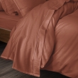 Drap Plat Percale 240 x 300 cm &ndash; Pur Coton Peign&eacute; Longues Fibres 80 Fils/cm&sup2; - Terracotta, image n° 3