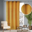 Rideau Tamisant &agrave; &OElig;illets 140 x 240 cm &ndash; Velours &ndash; Velvetine Jaune, image n° 2