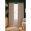 Lot de 2 rideaux velours pampa 140 x 270 cm ajustables &ndash; Anneaux pince &ndash; Coton &eacute;pais &ndash; C&Eacute;SAR, image n° 1