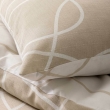 Parure de lit r&eacute;versible 240 x 220 cm Clara &ndash; Coton imprim&eacute; relief + 2 taies, image n° 2
