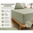Drap-Housse 140 x 190 cm Percale de Coton 120 Fils Unie PERRINE &ndash; Sauge, image n° 4