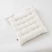 Assise Matelass&eacute;e 40 x 40 cm &ndash; Gaze de Coton &ndash; Blanc &ndash; Matelassage 16 Points, image n° 2