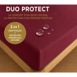 Drap housse 2 en 1 imperm&eacute;able 140 x 190 cm &ndash; Coton 57 fils &ndash; DUO PROTECT Grenat, image n° 2