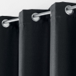 Rideau &agrave; &oelig;illets &ndash; 135 x 240 cm &ndash; occultant &ndash; tiss&eacute; uni Tiss&eacute;a - Anthracite, image n° 3
