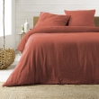 Parure de lit 260 x 240 cm Sienna Terracotta + 2 taies 63x63 cm &ndash; Double face gaze de coton & coton 57 fils, image n° 2
