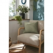 Lot de 2 coussins 45 x 45 cm gaze de coton Romarin &ndash; D&eacute;houssables zip &ndash; Passepoil, image n° 3