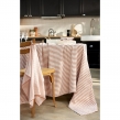Nappe 150 x 250 cm Double Gaze de Coton Ray&eacute;e Abricot &ndash; LIVIA, image n° 4